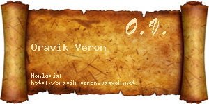Oravik Veron névjegykártya